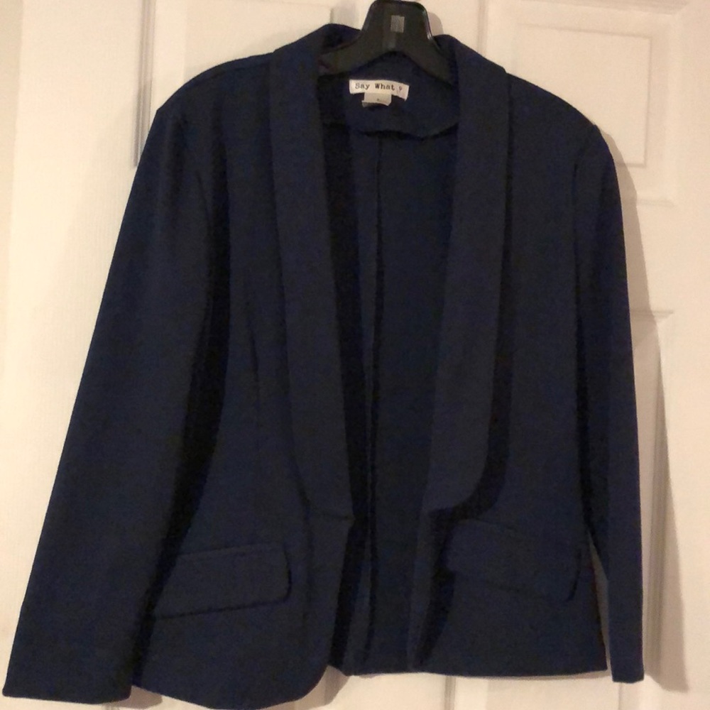 Navy blue stretch blazer size small